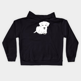 Cute Dog Line Art Drawing Kids Hoodie